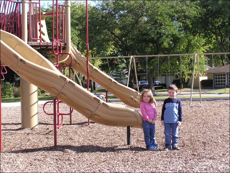 Viv and Gib at the park